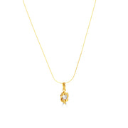 Dual Tone Gold Plated Lord Ganesha Pendant with Chain - Religious Jewellery